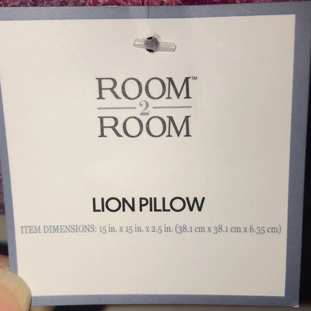 NWT Lion Face Pillow